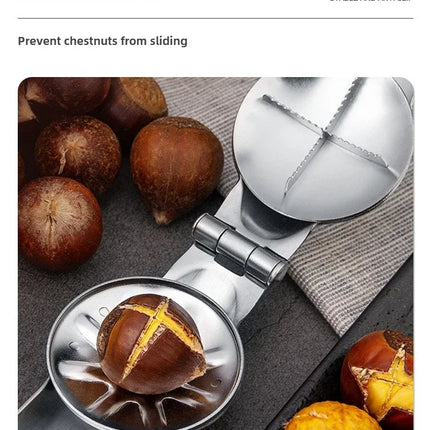 Stainless Steel Chestnut Opener, Cross Shaped Chestnut, Household Multifunctional Peeling Tool, Chestnut Clip, Walnut Clip