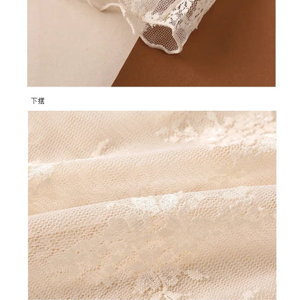 Trendy Sexy Women Mesh T-Shirts Transparent Lace Blouse Long Sleeve See Through Tops for Women O Neck Sheer Tees Body Crop Top