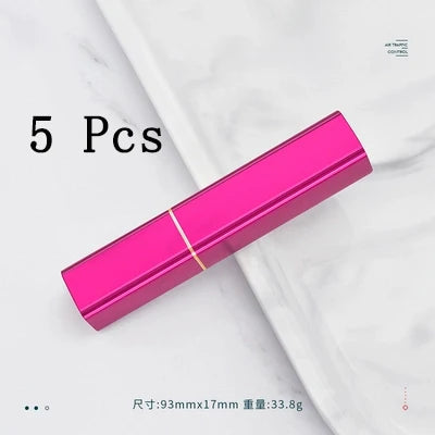 2 Holes 11.1mm Bevel Circle DIY Lipstick Aluminum Mold Lip Rouge Balm Lipbalm Makeup Making Tool Fill Mould Only Square Hole