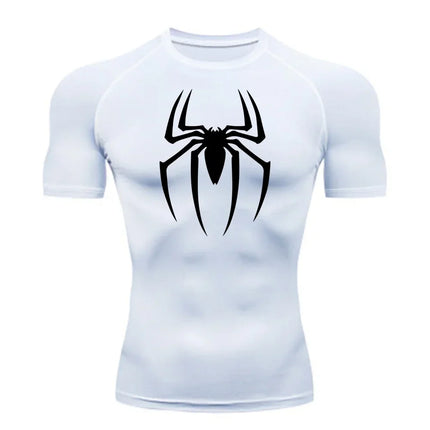 Men's Spider Print Sports Top - Quick-Dry Breathable / Men's Spider Print Sports Top - Quick-Dry Breathable
