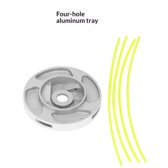 With 4 Nylon Lines For Brush Cutter Strimmer Replacement Universal Mower Aluminum Grass Trimmer Head Brush Cutter Head