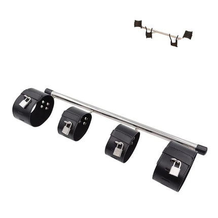 Sexy Adult Female BDSM Restraint Sex Toy Handcuffs Leg Split Bondage Gear Erotic Bed Sex Games Strap System Bar Spreader Kits