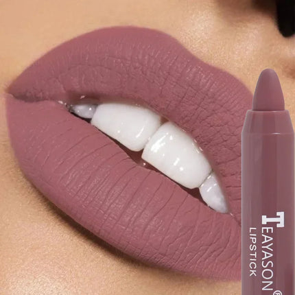 12 Colors Matte Lipstick, Pigmented Moisturizing Lip Gloss, Easy-to-apply Lip Gloss, Matte Rotating Lipstick Pen