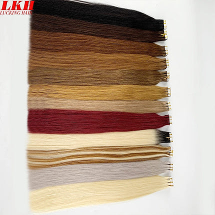 Tape In 100% Real Remy Human Hair Brazilian Human Hair Straight Extensions Skin Weft Adhesive Glue On Salon Quality for Woman