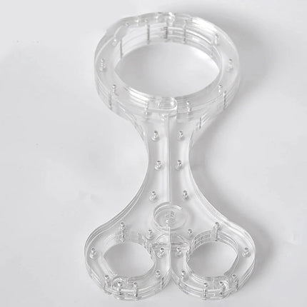 Luxury Clear Crystal Pillory Cangue Collar Neck Ring Oval Handcuffs Wrist Restraint Lock Bondage Yoke Sex Toy for Men Women