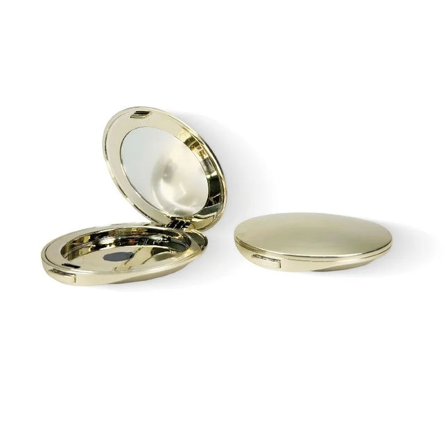 10/30pcs 8g Golden Circular Portable Thin Powder Compact Box Foundation /Blush High Glossy Contouring DIY Empty Box Eyelash Box