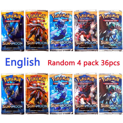 4 Pack Pokemon Cards Team up Sun Moon Thunder English Trading Card Game Evolutions Booster Collectible Kids Toys DESTINED RIVALS