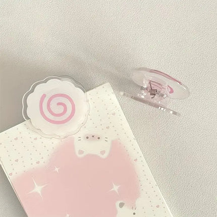 1/3pcs Cute Fish Cake Acrylic PP Clip Snack Sealing Clips Notebook Memo Clips File Clips Photo Wall Decor Gift Decoration Clip