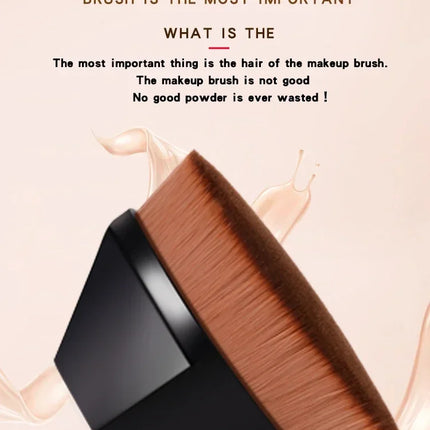 Streak-Free Foundation Brush - High-Density Vegan Fiber for Liquid & BB Cream, Magic  Application, Travel-Friendly Beauty Tool