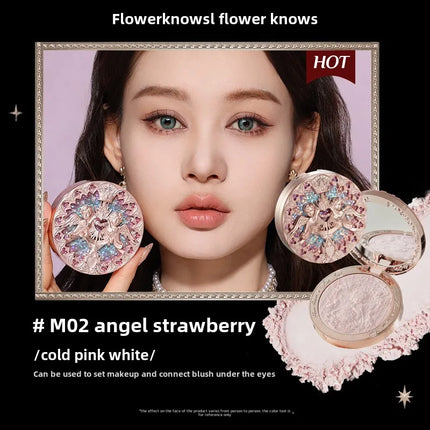 Flower Knows Little Angel Embossed Highlighter Natural brightening water light three-dimensional contour powder
