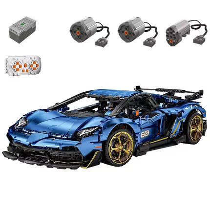 1:8 SVJ Super Sport Car Building Blocks Assemble Bricks Model Technical Racing Vehicle Toy Car Desktop ornaments Boys Adult Gift