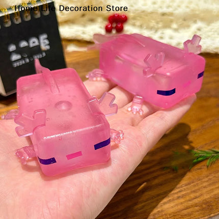 【TG】Cute Viral Axolotl Shaped Malleable Squishy Animal Toy Net Squishy Stress Relief Fidget Sensory Figures Gift Novelty Present