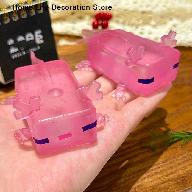 [TG] Cute Viral Axolotl Shaped Malleable Squishy Animal Toy Net Squishy Stress Relief Fidget Sensory Figures Gift Novelty Present