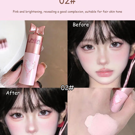 White Pink Liquid Brightening Concealer Matte Face Highlight Stick Cover Acne Spot Dark Circles Moisturizing Concealer Makeup