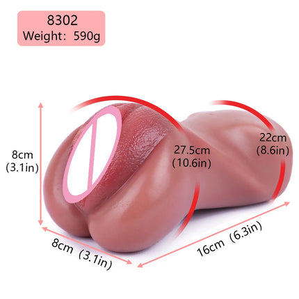 FAAK Soft Silicone Squirting Pocket Pussy Stroker Ejaculation Male Masturbator Realistic Vagina Clit  Anal Sex Toys For Men