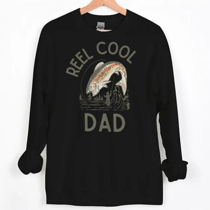 Reel Cool Dad/Mom Vintage Style Sweatshirt Men Women Fishing Lover Gifts Y2K Hoodies Long Sleeve Couple Matching Sweatshirts