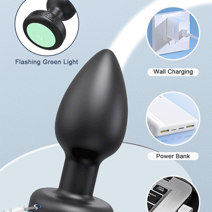 Wireless Control Anal Vibrator for Men Remote Powerful Butt Plug Gay Prostate Massager Female LED Vagin Stimulator Adult Sex Toy
