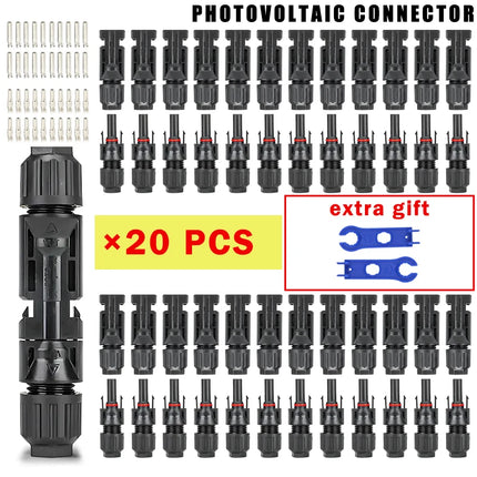 400/200/100/40/20/10 Pcs Photovoltaic Solar Connector 1000V30A Wholesale Panel Connectors Kit for PV/MC Cable 2.5/4/6mm²