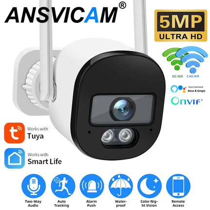 2K 5MP 5G WIFI Camera Tuya Outdoor IP66 Surveillance Security Protection Video IP Camera Wireless Human Detect CCTV Bullet Cam