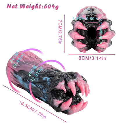 SHAZ Unique Monster Big Mouth Stroker, Realistic Lip Internal Texture, Gradient Two-Tone Soft Silicone, Adult Toy For Collection