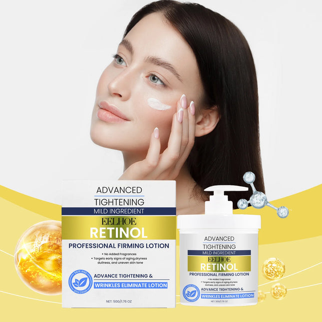 EELHOE Retinol Body Lotion Skin Tightening Elasticity Improve Sagging Moisturizing Nourishing Skin Smooth Repair Skin Care Cream