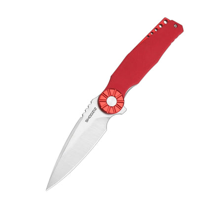 SHOOZIZ KILA Folding Knives - EDC Pocket Knife For Man, Aluminum Bolster, G10 with Clip for Camping, 3.15" DC53 Steel, PVD/Satin