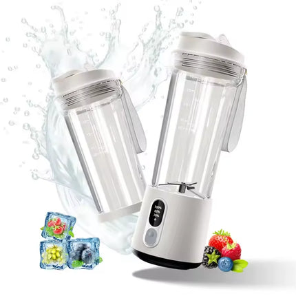New 180W Portable Juicer Dual-use Juice Cup USB 4000mAh Battery Outdoor Fresh Fruit Blender 4 Blade Smoothie Juices Cup Blender