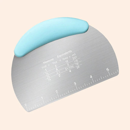 1PC Stainless Steel Cutting Blade Baking Flour Cutting Tape, Graduated Cutting Strip, Rolling Sugar Scraper Baking Tool.