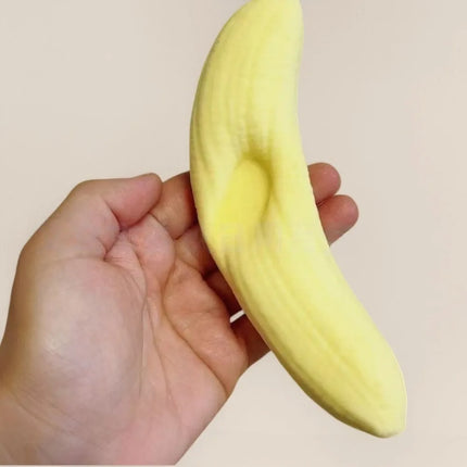 Stress Relief Banana Pulp Squishy Toy, PU Slow Rebound Sensory Fidget Ball, Milky Scent Non-Edible Soft Durable for Adults Kids