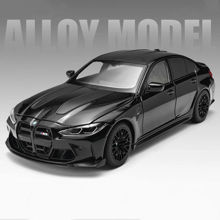 1:24 BMW M3 G80 Coupe Alloy Sports Car Model Diecasts Metal Racing Car Vehicles Model High Simulation Sound and Light Kids Gifts