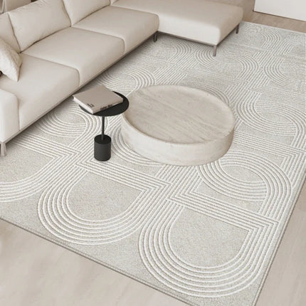 French Cream Washable Home Carpet Light Luxury Large Area Living Room Decorative Carpets Thickened Antifouling No Slip Rug 러그