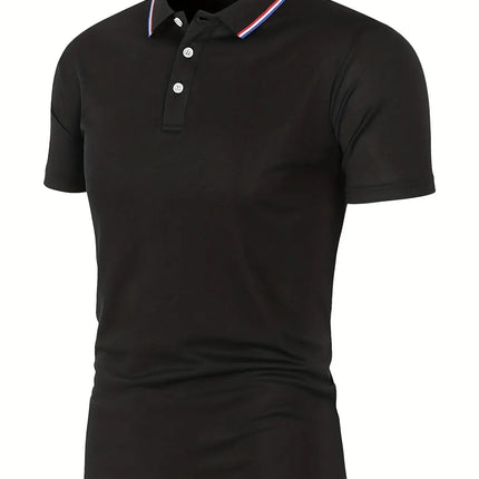 2025 Hot Sale Men's Summer Casual Breathable Comfortable Polo Shirt Men's Solid Color High Quality Short Sleeve T-Shirt