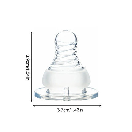 1pc Standard Mouth Nipple Pacifier 100% Bpa Free Liquid Silicone Round Hole Replacement Head Pacifier For Baby Milk Bottle