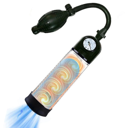 Penis Extender Enlarger Manual Vacuum Pump With Pressure Gauge  Cock Exercises Training Device Stronger Bigger Ejaculation 18+