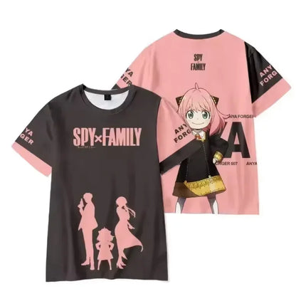 Spy X Family 3D Print T-Shirts Anime Harajuku Kawaii Girl Anya Boys Cosplay Oversized T Shirt Tops Tees Gift Kids Gift Clothing