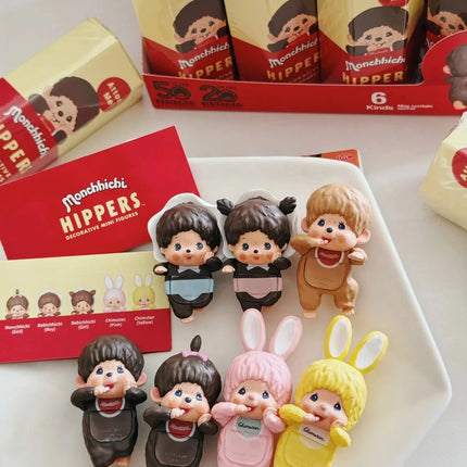 Genuine Sonny Angle X Monchichi Hippers Series Blind Box Collect Mini Figure Kawaii Doll Sakura Desktop Decor Kid Girl Gift