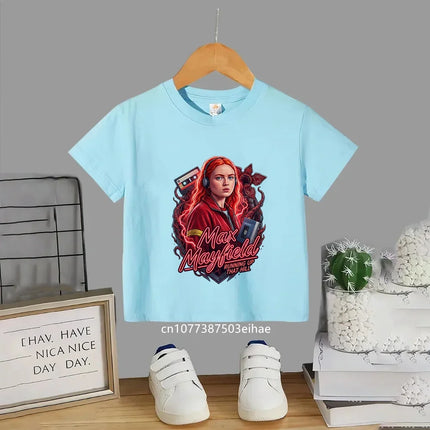 Trendsetting Stranger Things Prints for Summer Cheap Yet Chic O-neck Tees for Boys and Girls Soft Fashionable for Kids