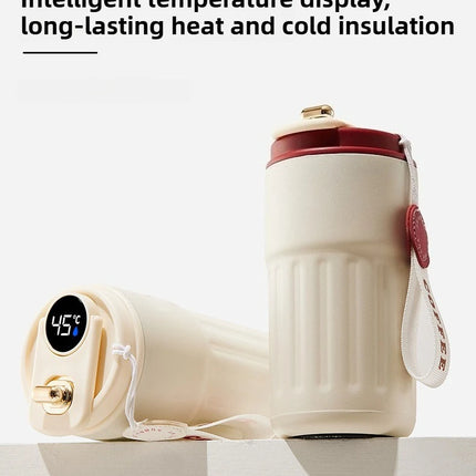Smart Temp Display Stainless Steel Tumbler Mug Vacuum Insulated Coffee Cup Travel Thermos Cups Thermal Hot Water Bottle for Tea