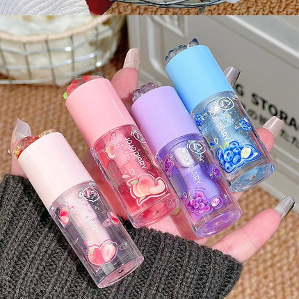 Jojo Diary Fruit Scented Lip Oil: Provides Hydration and Moisturizing, Preventing Chapped Lips and Improving Wrinkles, and Is a Korean-Style Water Gloss Lip Gloss Suitable for Winter Lip Care.