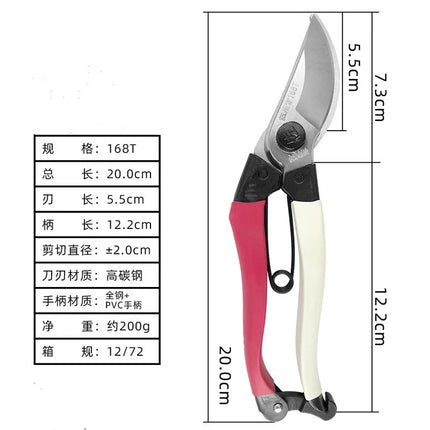 Pruner Garden Scissors Professional Sharp Bypass Pruning Shears Tree Trimmers Secateurs Hand Clippers For Garden Beak Scissors