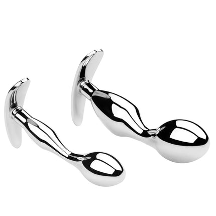 Stainless Steel Prostate Massager – Smooth Anal Plug, G-Spot Stimulator for Men, Women & Adults, Premium Sex Shop Sensual Toy