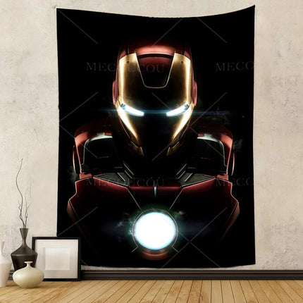 Iron Man Red Flash Backdrop for Birthday Party Decor Hero Marvel Superhero Background for Baby Shower Party Cake Table Supplies