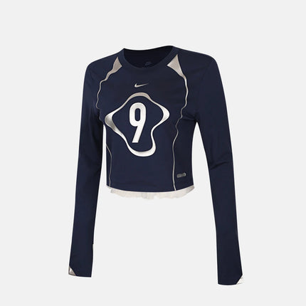 NIKE Women's AS W NSW LS CRP Sports and Leisure Long sleeved T-shirt IO0467-410