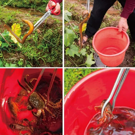 Professional Outdoor Garbage Color Tongs Anti-slip Long Handle Crab Catching Pliers Loach Fish Grabber Sturdy Wear-resistant