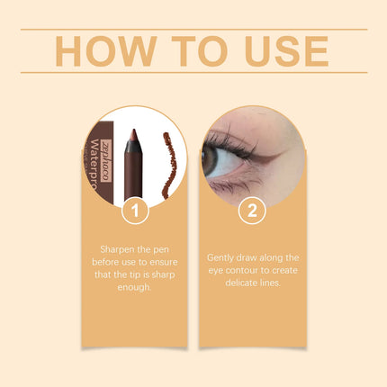 Eyeliner Pencil Waterproof Long Lasting Smooth Matte Eye Liner Fast Drying Smudge Resistant Black Eye Makeup Eyeliner Stamp Pen