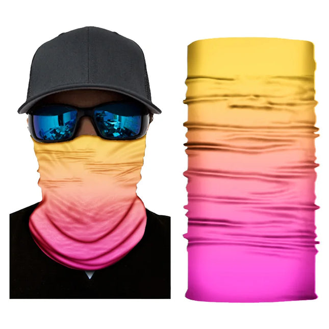 Gradient Magic Seamless Cycling Bandanas Men Balaclava Bycycle Fishing Mask Protection Half Face Shield Bicycle Bandage