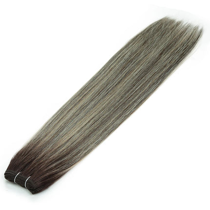 Alibaby Straight Hair Bundles Extensions Smooth Ombre Hair Weaving 26Inch Long Synthetic Straight Hair Bundles Full to End 150g
