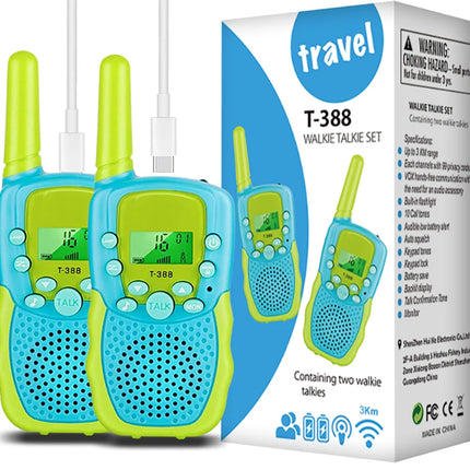 Walkie Talkies for Kids Rechargeable Kids with Clear Sound Perfect Birthday for 3-12 Years Old Outdoor Adventures Camping Hiking
