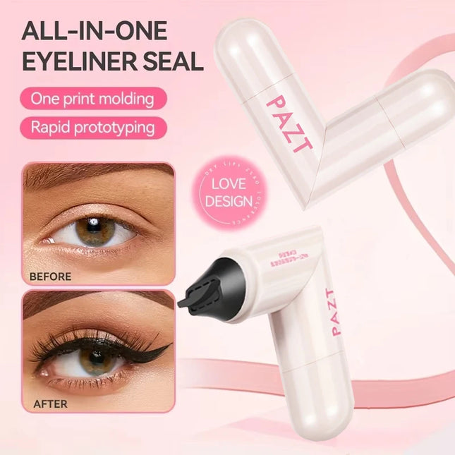 Rotating Eyeliner Stamp Pen, Long-Lasting Waterproof & Sweat-Proof, One-Touch Application, Ideal for Beginners, Perfect for Daily