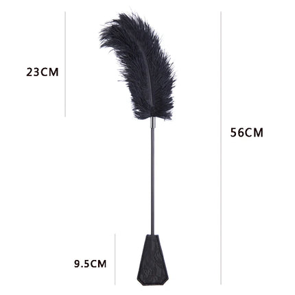 SM Bondage Double-end Feather Leather Whip Couple Riding Spanking Flirt Flogger SexToys Women Nipple Clit Stimulator Adult Games